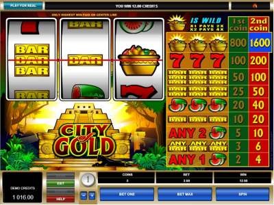 Slots Machine City of Gold